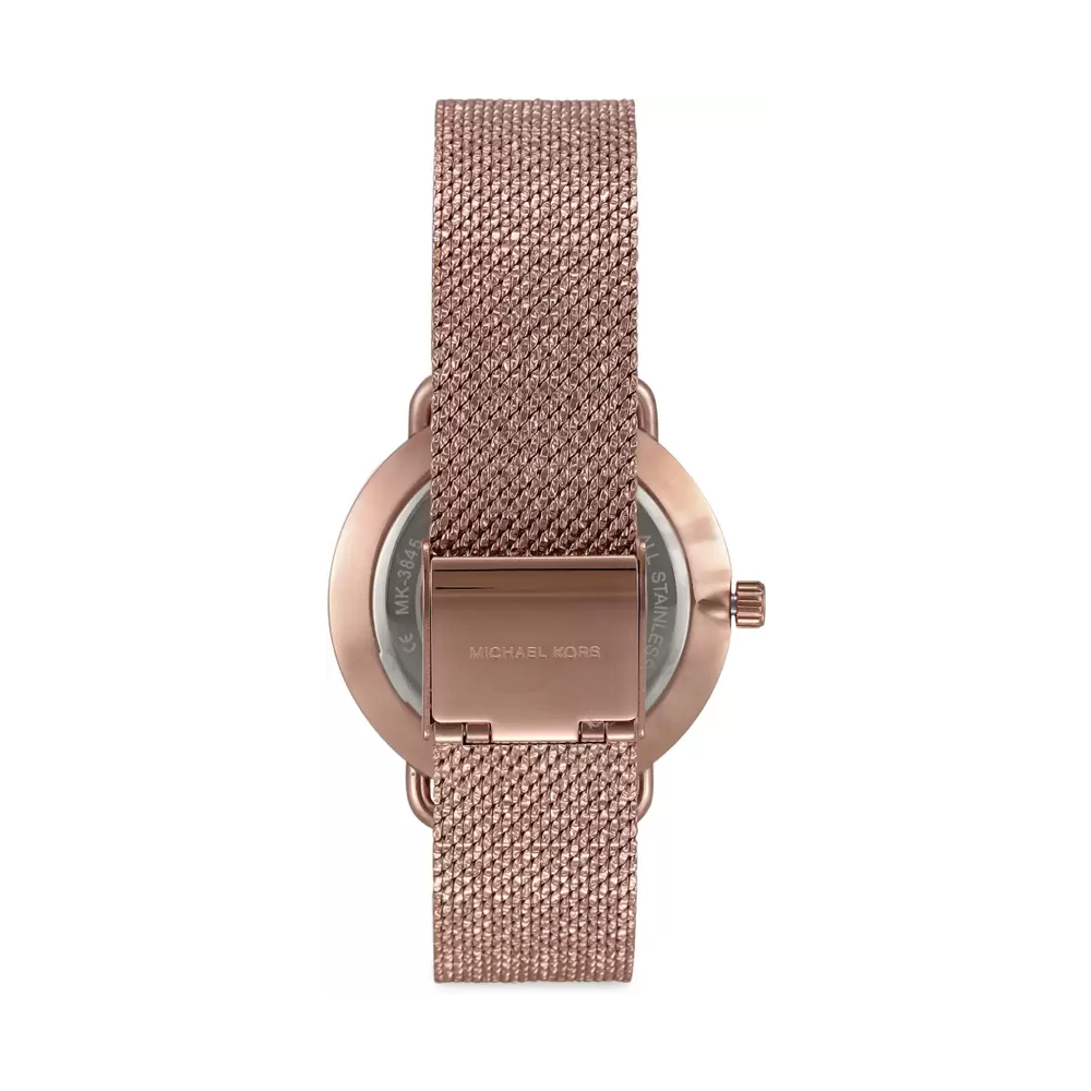Michael Kors Portia Rose Gold Dial Analogue Womens Watch - MK3845