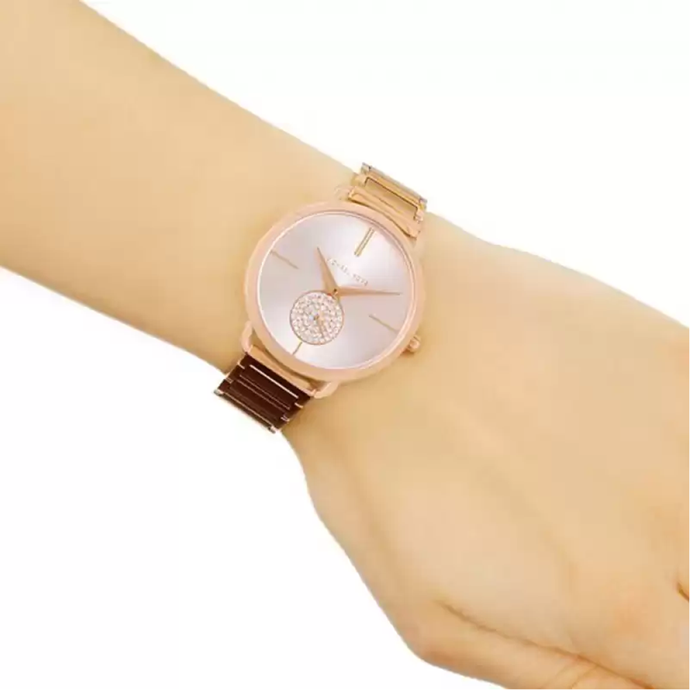 Michael Kors Portia Rose Gold Dial Analogue Womens Watch - MK3640