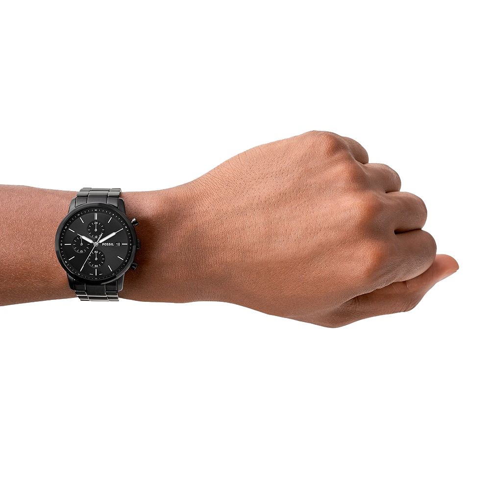 Fossil FS5848 Minimalist Analog Black Dial Men's Watch