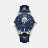 Men Automatic Blue Dial Analog Leather Watch 52780.41.51