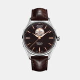 Men Automatic Brown Dial Analog Leather Watch 52780.41.81R