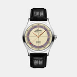Men Automatic Cream Dial Analog Leather Watch 53754.41.93RB