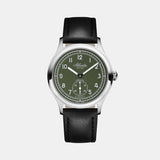 Men Automatic Green Dial Analog Leather Watch 53760.41.73