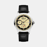 Men Automatic Cream Dial Analog Leather Watch 53782.41.93RB