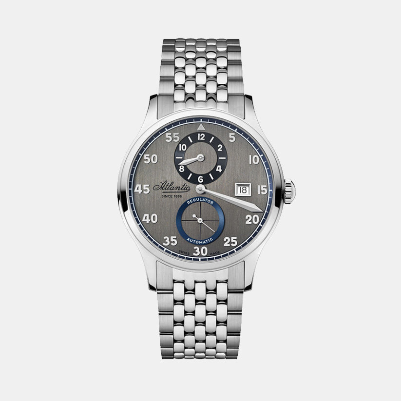 Men Automatic Grey Dial Analog Stainless Steel Watch 53786.41.43