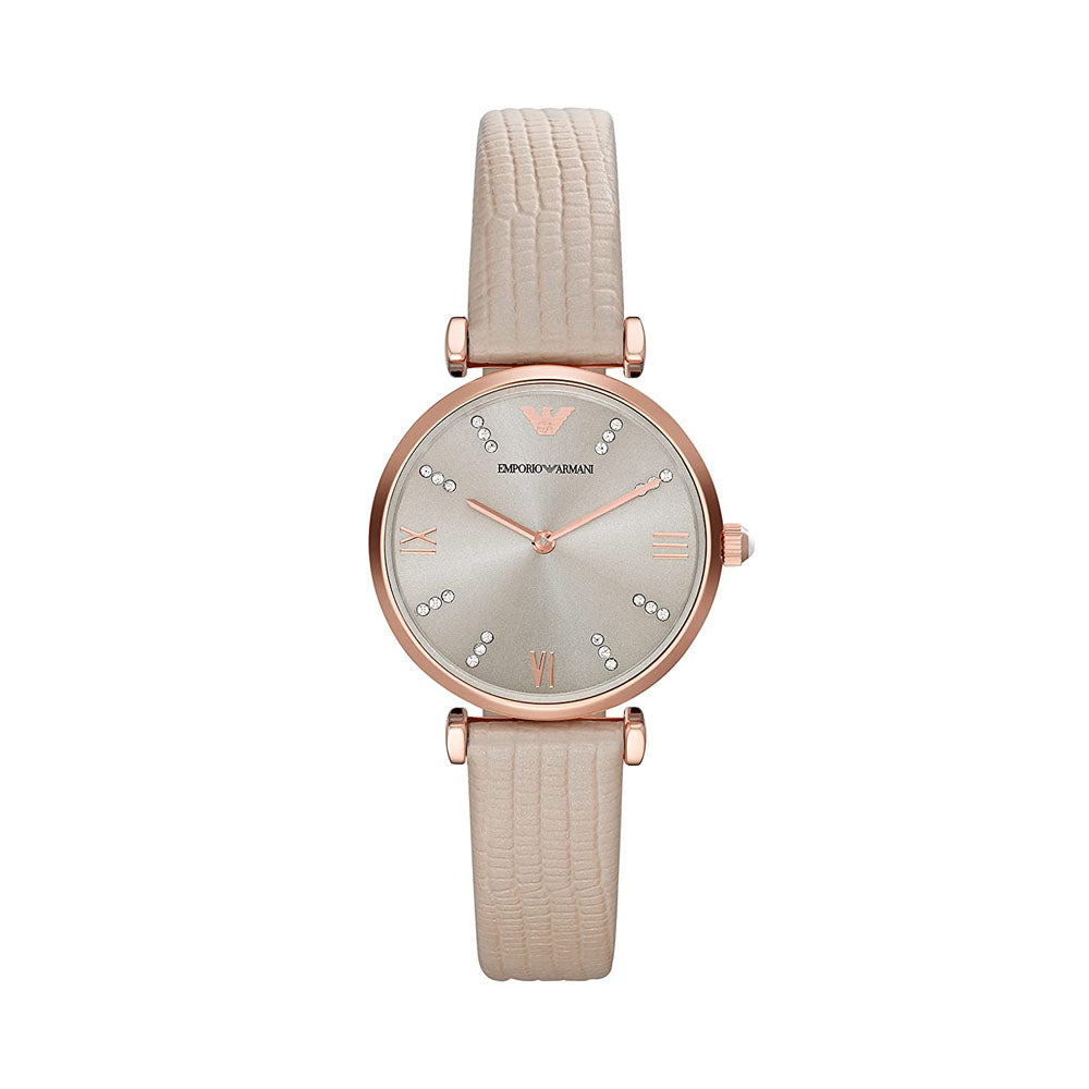 Emporio Armani Gianni T-B Analog Gunmetal Dial Women's Watch-AR1681