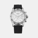 Equinox Men Automatic Silver Dial Chronograph Leather Watch 562-P10306