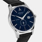 Men Quartz Blue Dial Analog Leather Watch 56352.41.51