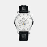 Seaport Moonphase Men Quartz Silver Dial Multi-Function Leather Watch 56550.41.21