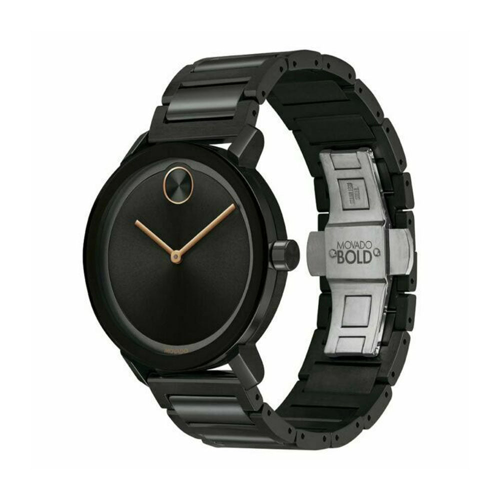 MOVADO Bold Evolution Black Dial Black Steel Men's Watch 3600752