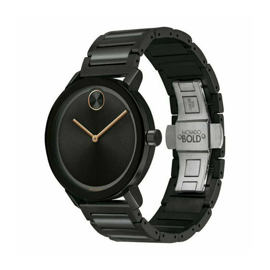 MOVADO Bold Evolution Black Dial Black Steel Men's Watch 3600752
