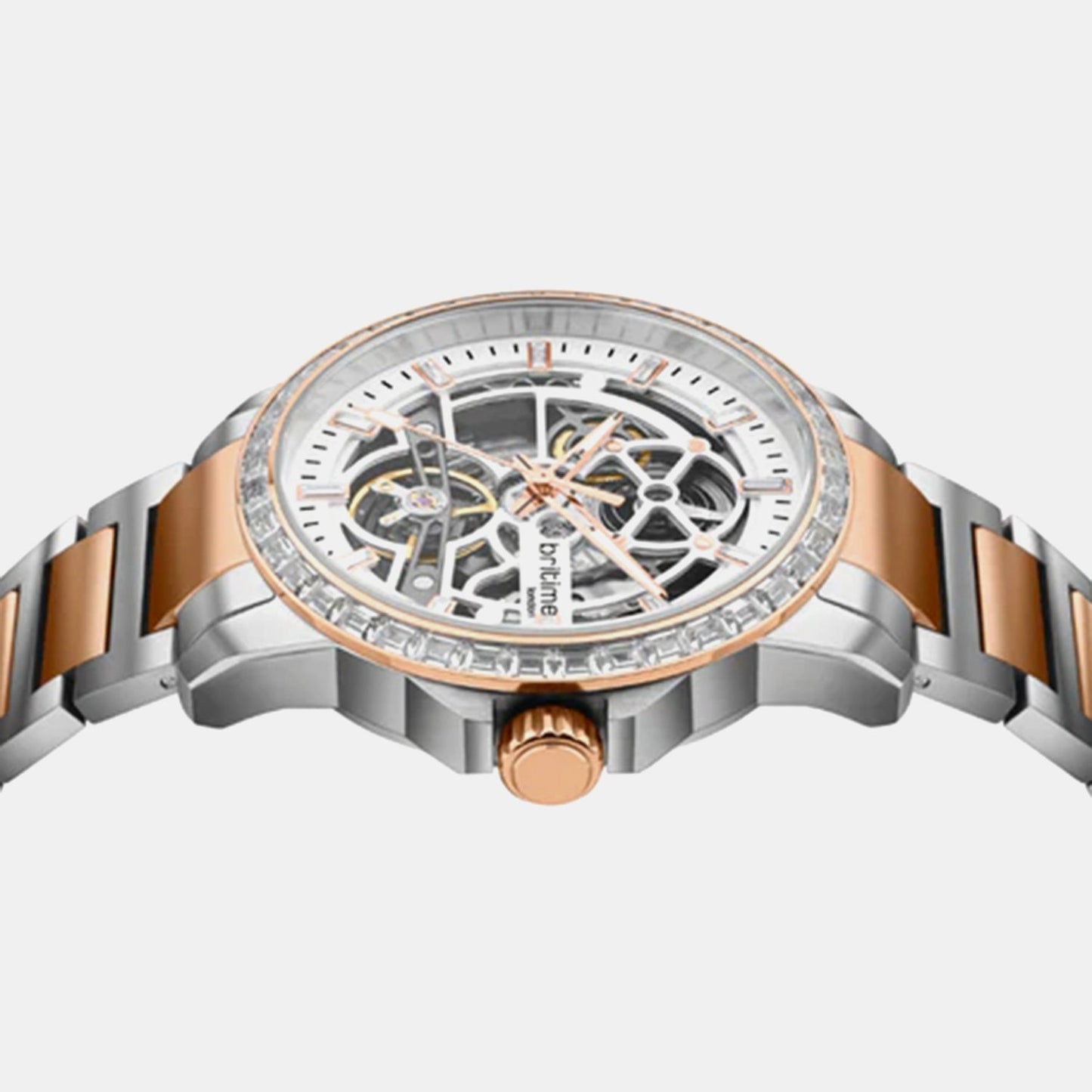 Vantor Men Automatic White Dial Analog Metal Watch 585-M30305