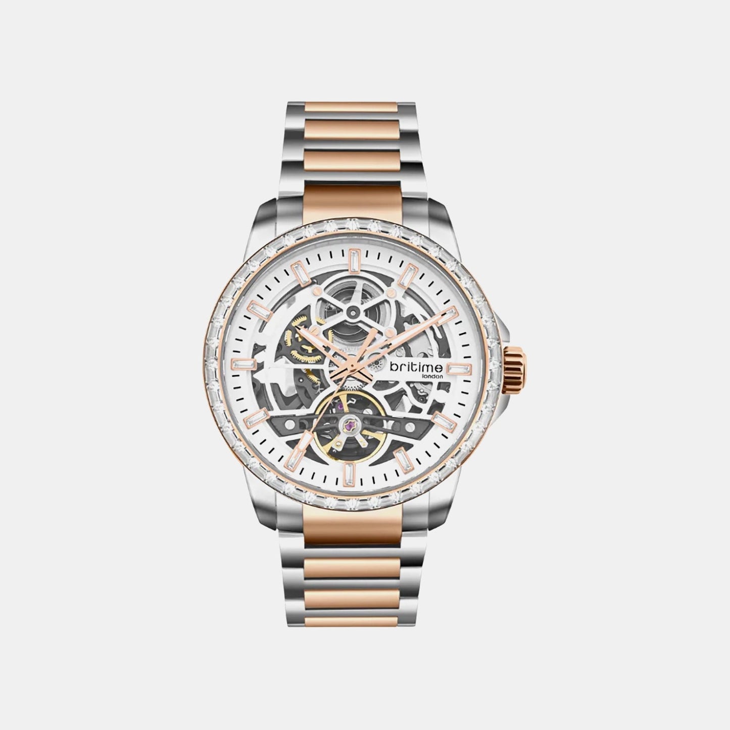 Vantor Men Automatic White Dial Analog Metal Watch 585-M30305