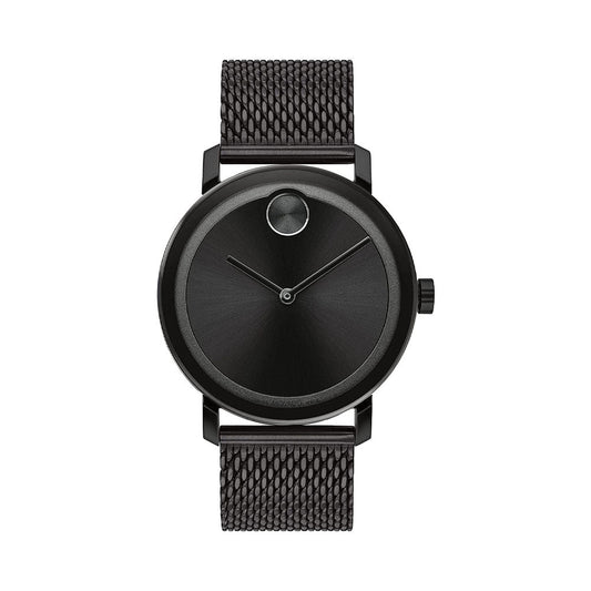 Movado 3600792 Bold Evolution Black Ion-Plated Steel Case And Mesh Bracelet, Black Men's