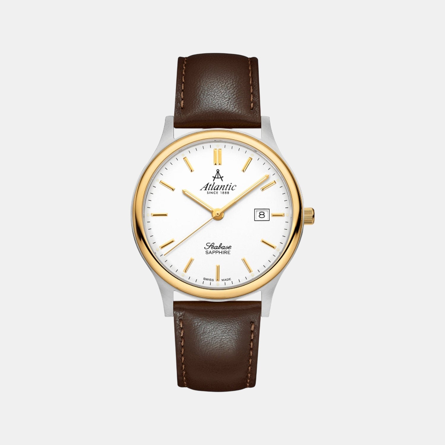 Men Quartz White Dial Analog Stainless Steel Watch 60343.43.11