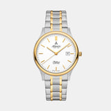 Men Quartz White Dial Analog Stainless Steel Watch 60348.43.11