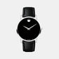 Museum Men Quartz Black Dial Analog Leather Watch 607269