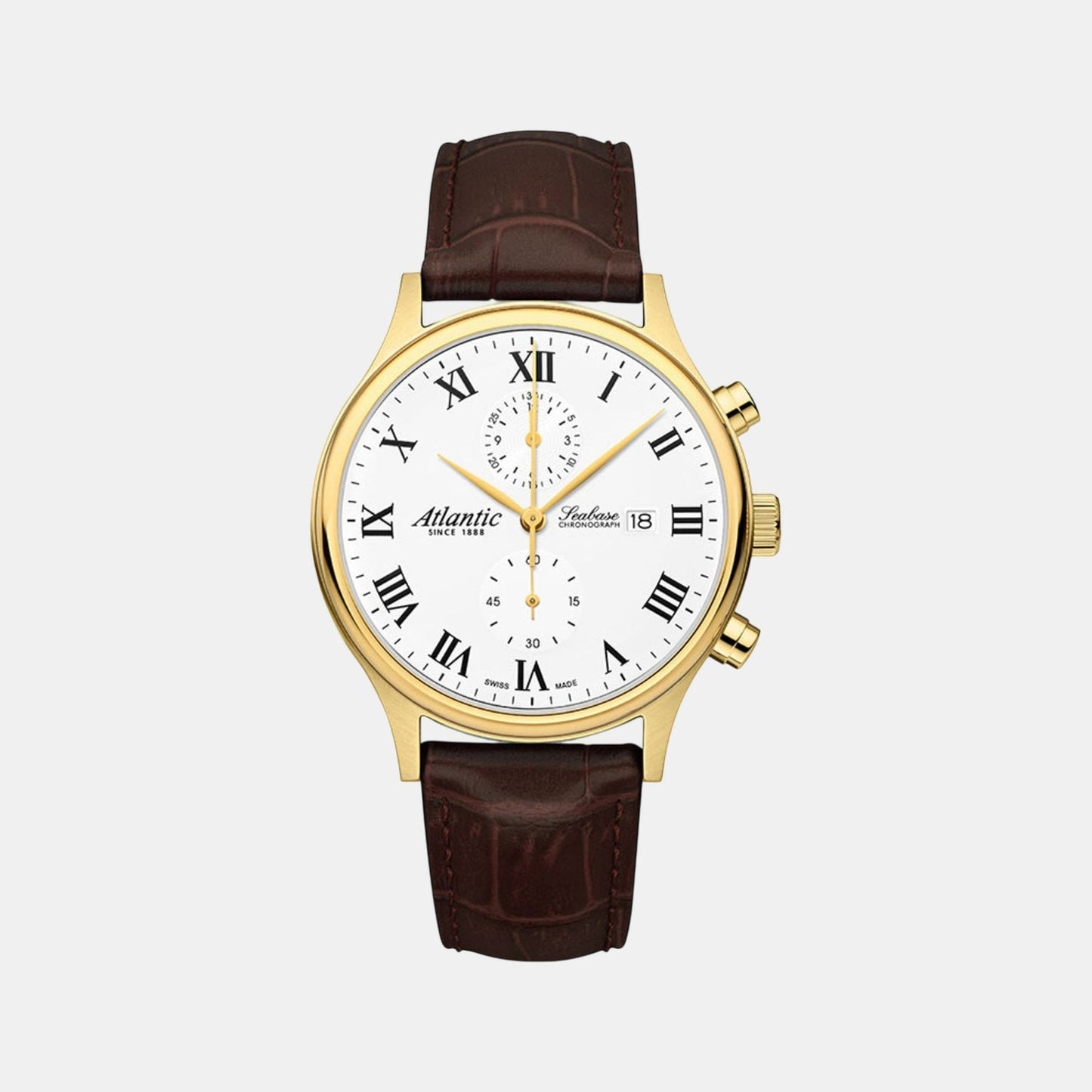 Men Quartz White Dial Analog Stainless Steel Watch 64452.45.18