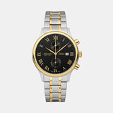 Men Quartz Black Dial Chronograph Stainless Steel Watch 64457.43.68G