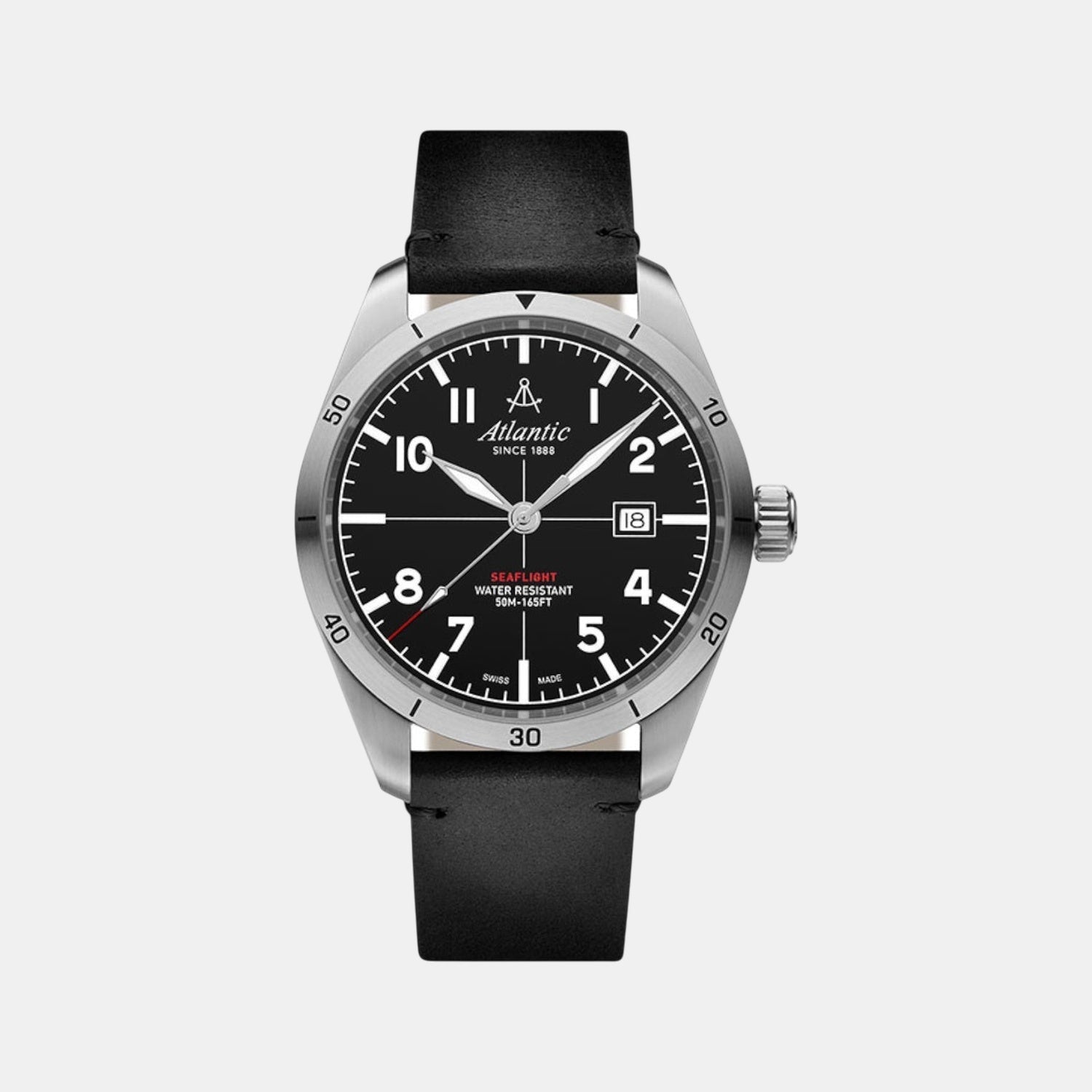 Men Quartz Black Dial Analog Leather Watch 70351.41.65