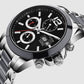 Men Automatic Black Dial Analog Stainless Steel Watch 746-M10401
