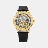 Men Automatic Transparent Dial Analog Leather Watch 786-L20406