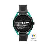 Emporio Armani Mens Matteo Black Dial Rubber Smart Watch - ART5023
