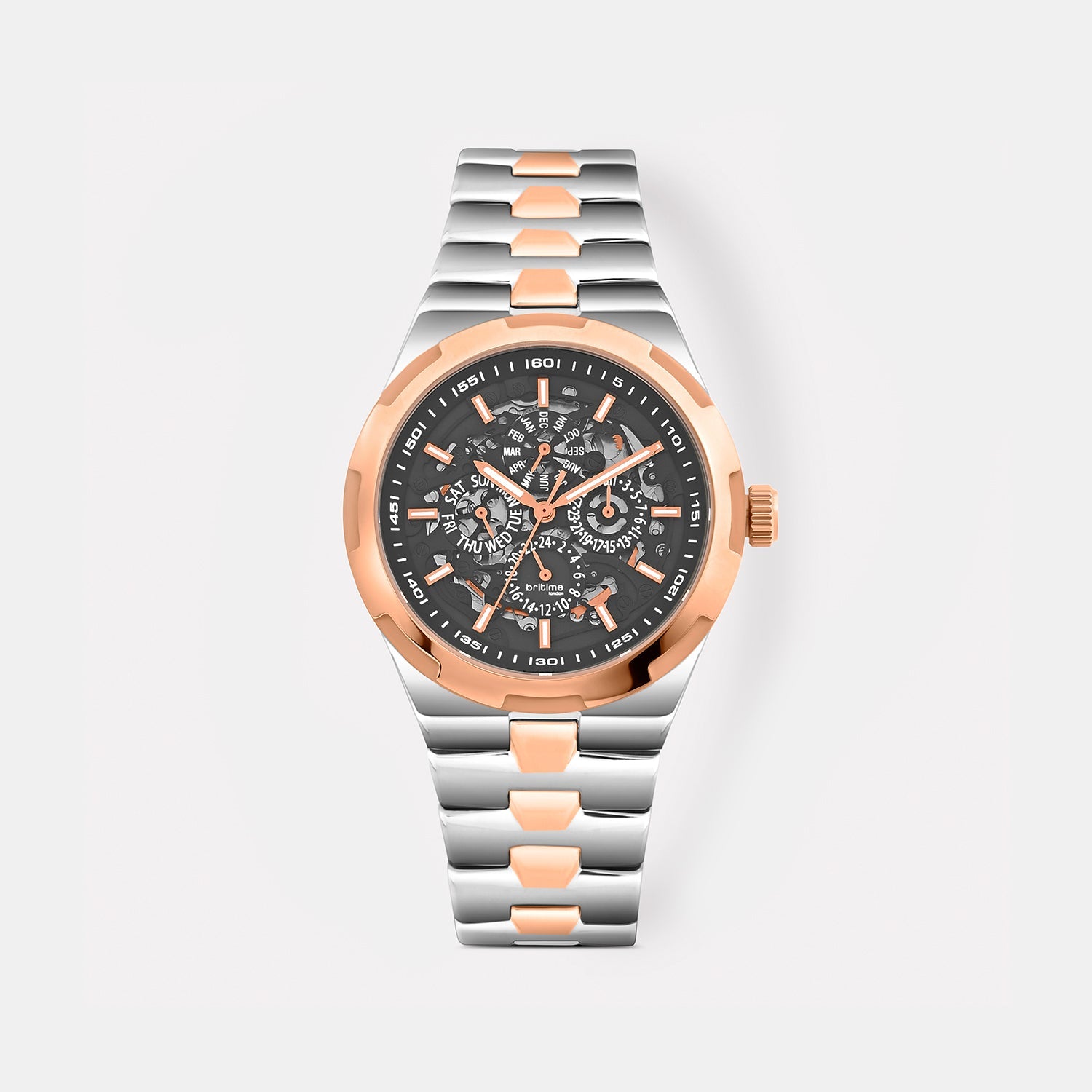 Atlas Men Automatic Black Dial Analog Stainless Steel Watch 815-M10405