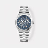 Atlas Men Automatic Blue Dial Multi-Function Stainless Steel Watch 815-M10501
