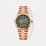 Atlas Men Automatic Green Dial Multi-Function Stainless Steel Watch 815-M31403