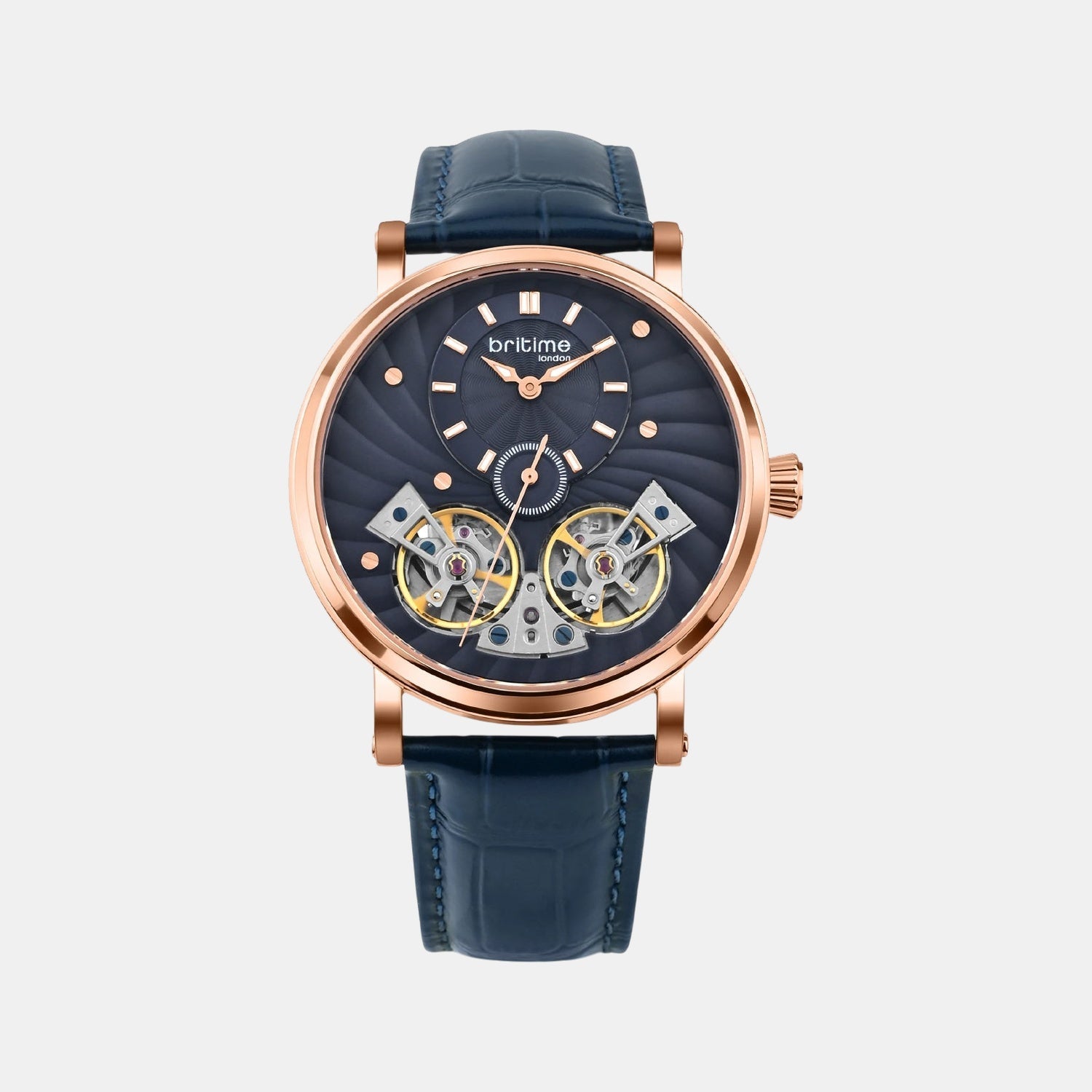 Spiral Men Automatic Blue Dial Analog Leather Watch 821-L30507