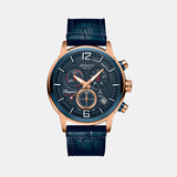 Men Quartz Blue Dial Chronograph Leather Watch 87461.44.55