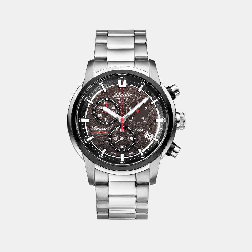Men Quartz Grey Dial Chronograph Stainless Steel Watch 87466.42.41
