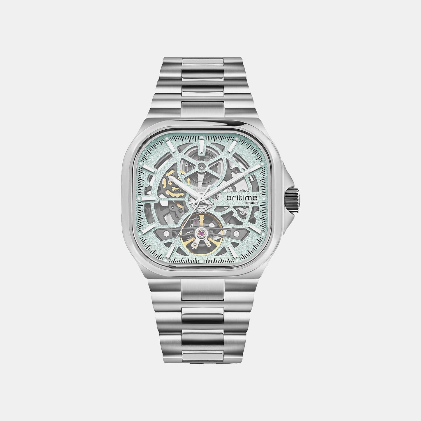 Monarch Men Automatic Blue Dial Analog Stainless Steel Watch 969-M11801