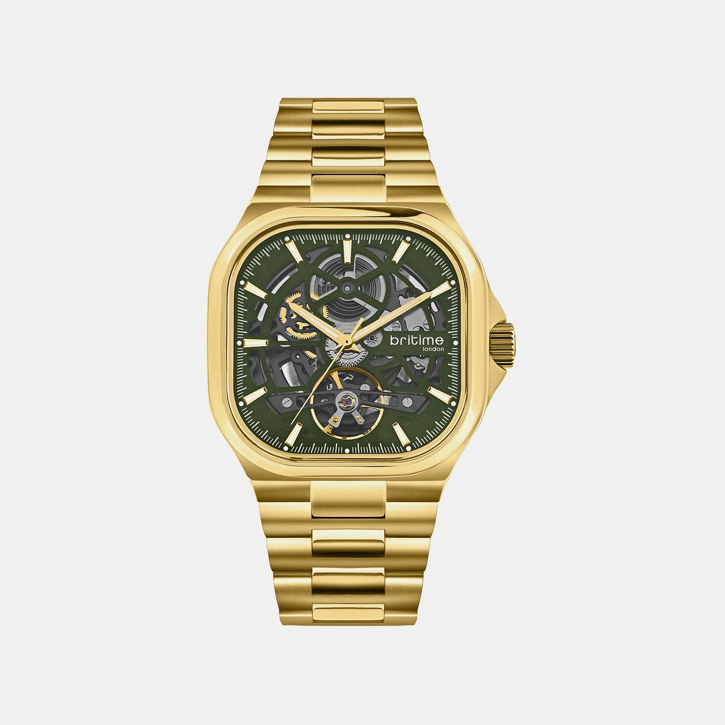 Monarch Men Automatic Green Dial Analog Stainless Steel Watch 969-M21402