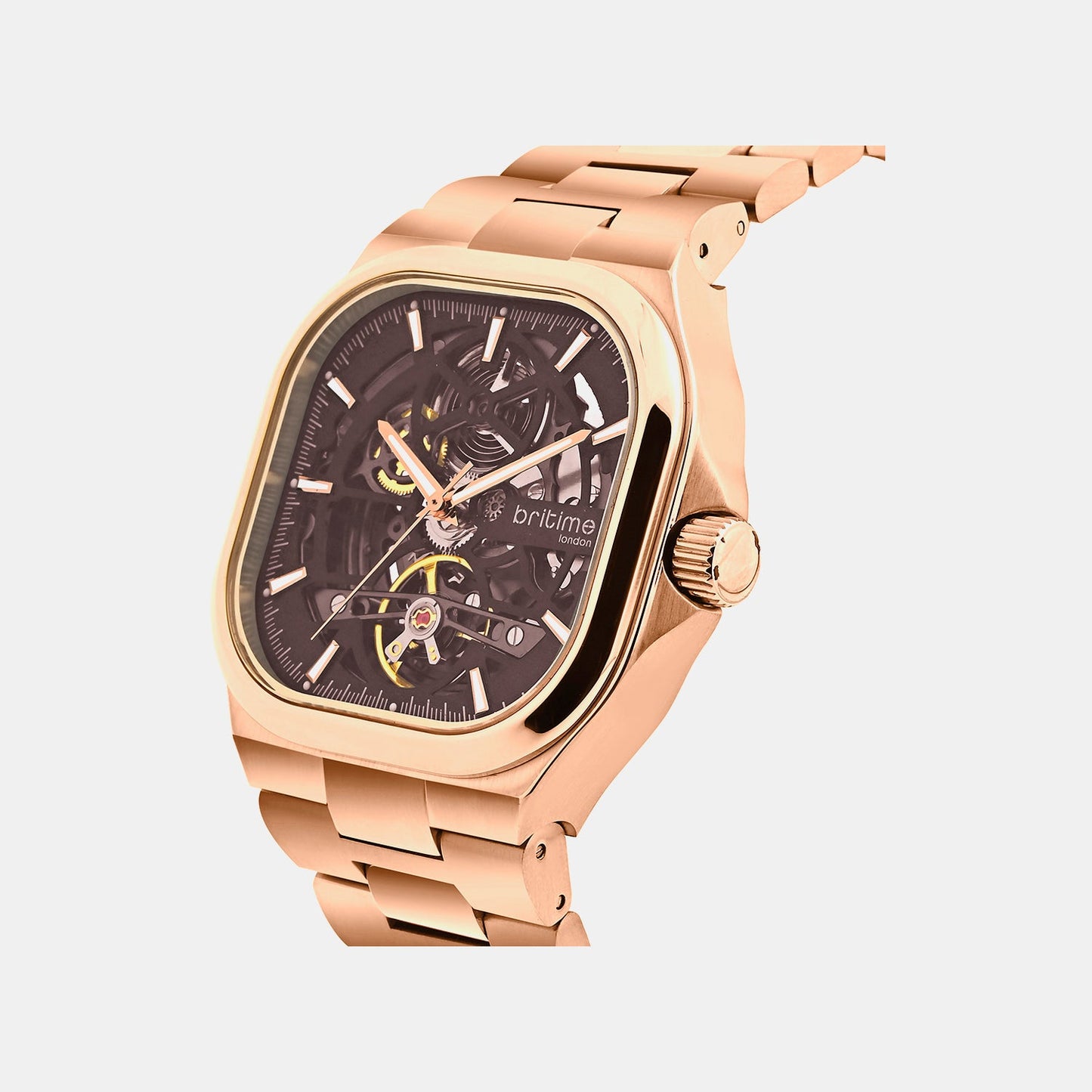 Monarch Men Automatic Brown Dial Analog Stainless Steel Watch 969-M30603