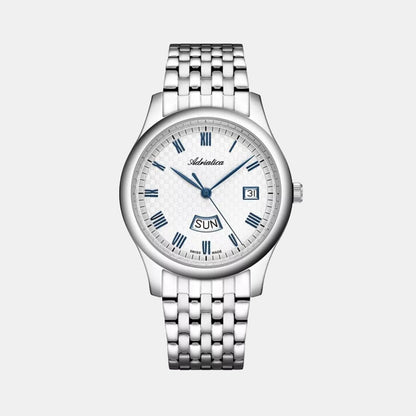 Premiere Men Quartz Silver Dial Analog Stainless Steel Watch A1025.51B3Q