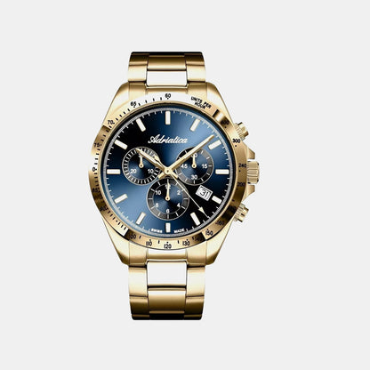Men Quartz Blue Dial Chronograph Stainless Steel Watch A1053.1115CH