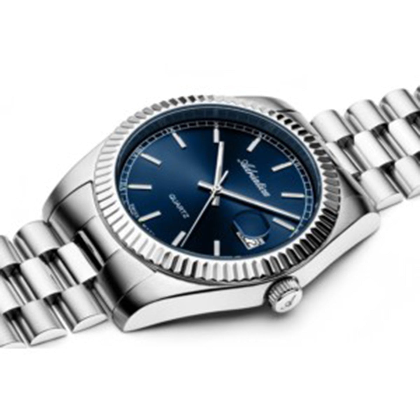 Premiere Men Quartz Blue Dial Analog Stainless Steel Watch A1090.5115Q