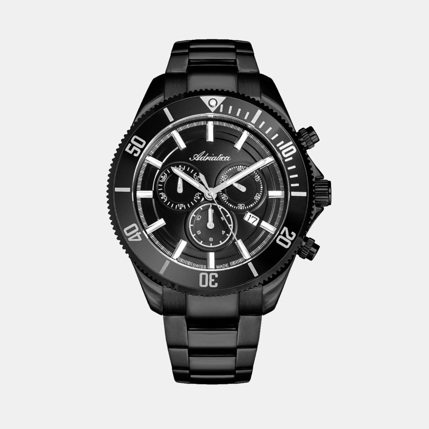 Men Quartz Black Dial Chronograph Stainless Steel Watch A1139.B116CHN