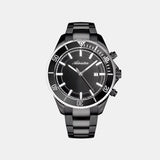Premiere Men Quartz Black Dial Analog Stainless Steel Watch A1139.S1R6Q