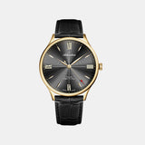 Mechanical Men Quartz Grey Dial Analog Leather Watch A1230.1266MXL