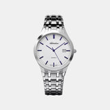 Men Quartz Silver Dial Analog Stainless Steel Watch A1236.51B3Q