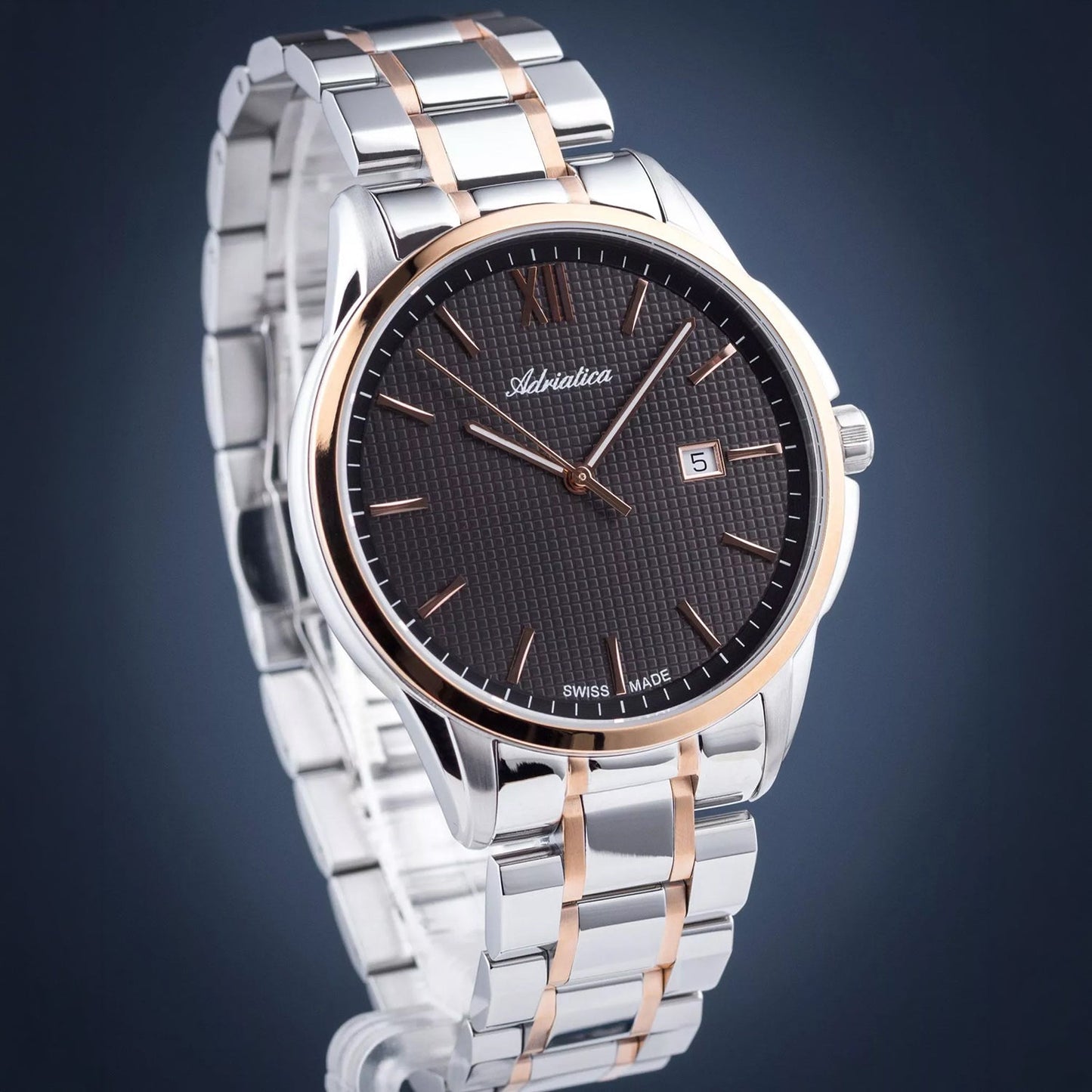 Pairs Men Quartz Grey Dial Analog Stainless Steel Watch A1290.R166Q