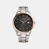 Pairs Men Quartz Grey Dial Analog Stainless Steel Watch A1290.R166Q