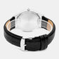 Pairs Men Quartz Silver Dial Analog Leather Watch A1296.5213Q