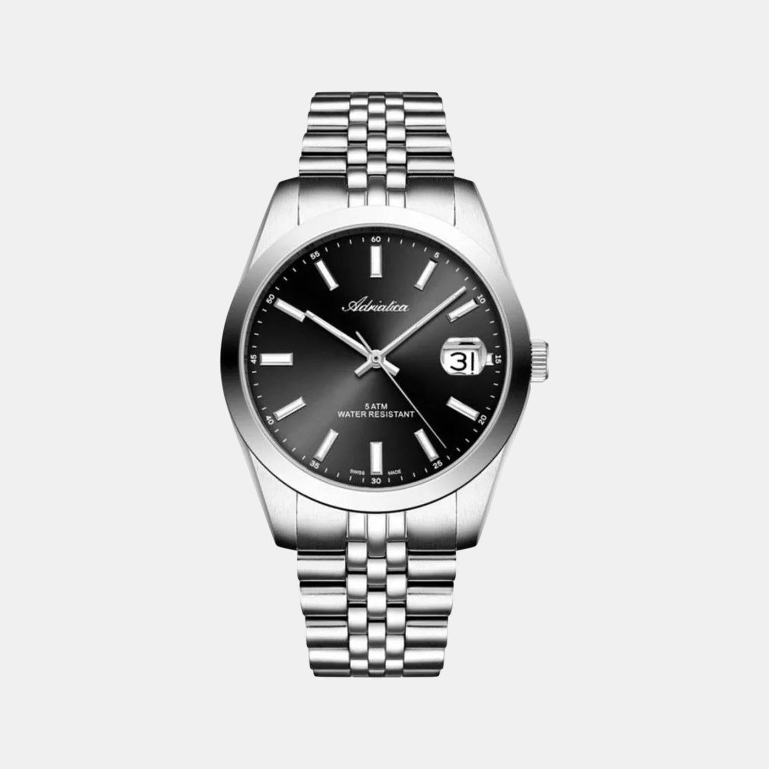 Men Quartz Black Dial Analog Stainless Steel Watch A1299.5114Q