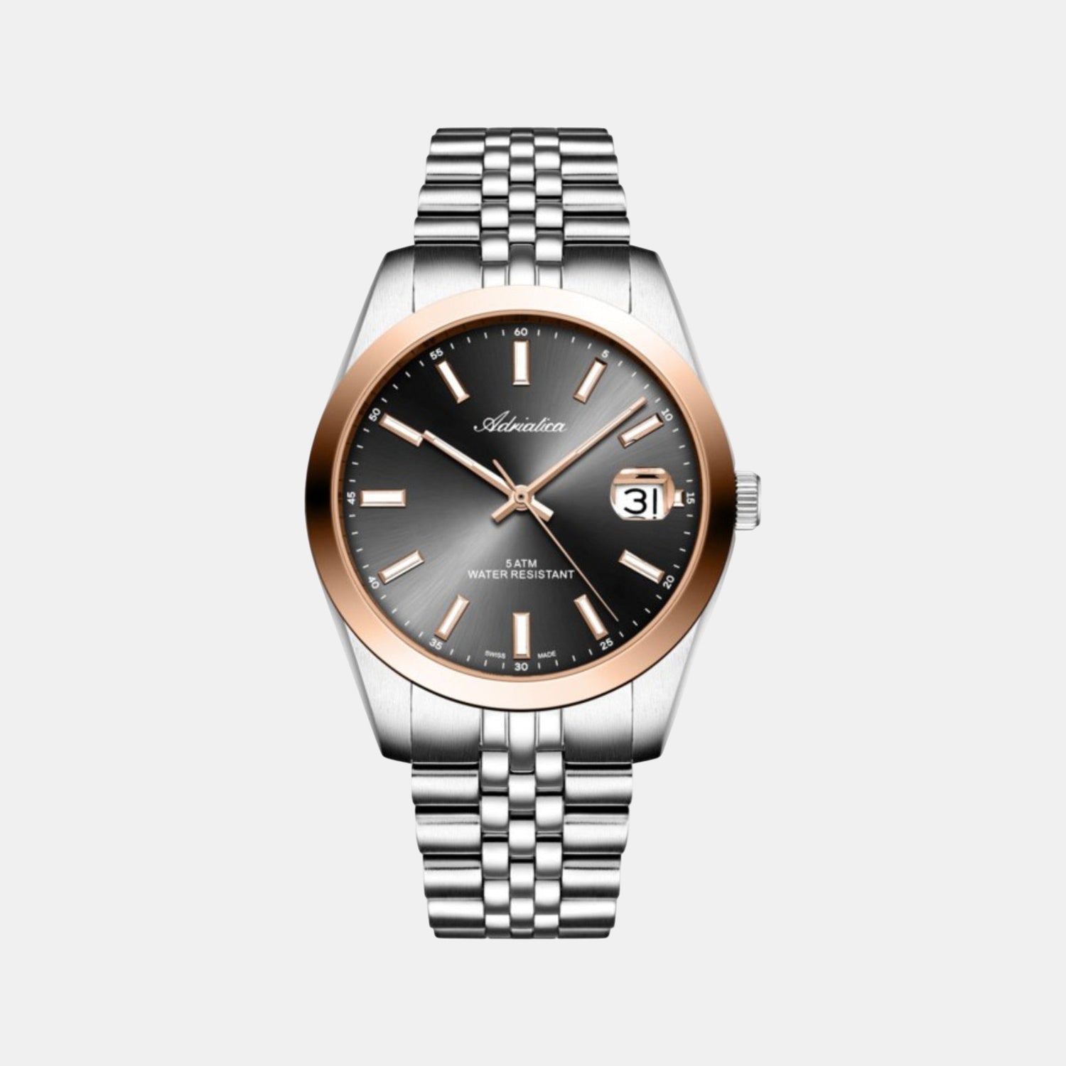 Men Quartz Black Dial Analog Stainless Steel Watch A1299.R117Q