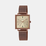 Enticer Women Quartz Gold Dial Analog Stainless Steel Watch A1548