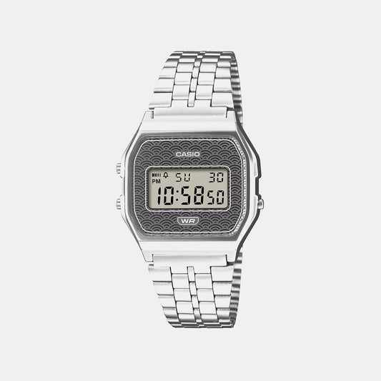 Unisex Digital Grey Dial Digital Stainless Steel Watch D433